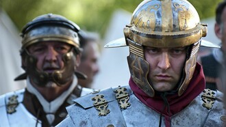 Los romanos preparados para conquistar la ciudad
