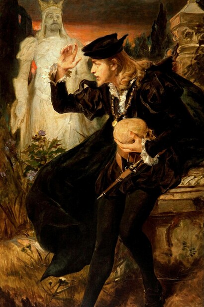 Pedro Américo, La visione di Amleto, olio su tela, 1893, Pinacoteca dello stato di San Paolo, Brasile