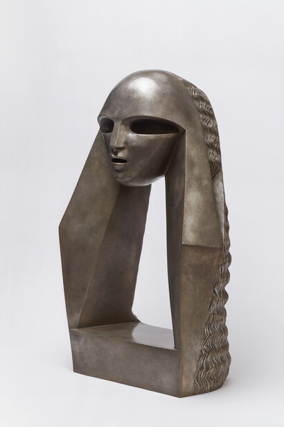 Sarah Peters, Augur 2, 2022, Bronze with silver nitrate patina, 26 x 20 x 6 in (66 x 50.8 x 15.2 cm) Edition of 3 plus 2 artist's proofs. Courtesy of Nathalie Karg Gallery
Courtesy of the Artist and Nathalie Karg Gallery. Photo: Alan Wiener
