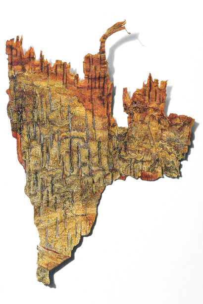 David Morrison, Birch Fragment No. 1, 2018, colored pencil on paper, 19 x 15.5 in.
