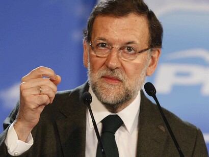 Rajoy durante un acto político de su partido