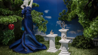 The boutique of Damiani in Via Montenapoleone during the Milan Fashion Week