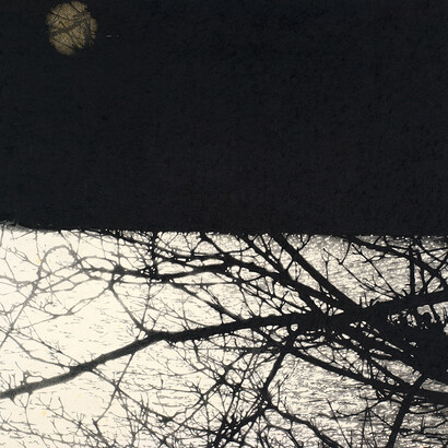 Sarah Gillespie, Night the Beloved, 2014, Watercolour and Charcoal on 638gsm Saunders Waterford Paper, 22.25 x 22.25 inches (56.5 x 56.5 cm)
