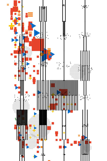 Seohyo, Coded tapestry: NY_240630 (detail), 2026. Courtesy of bitforms gallery