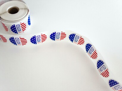 Voting stickers for US election