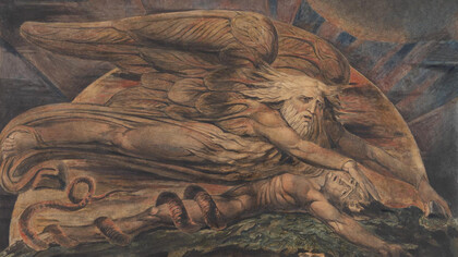 William Blake, Elohim creando a Adán (detalle), 1795