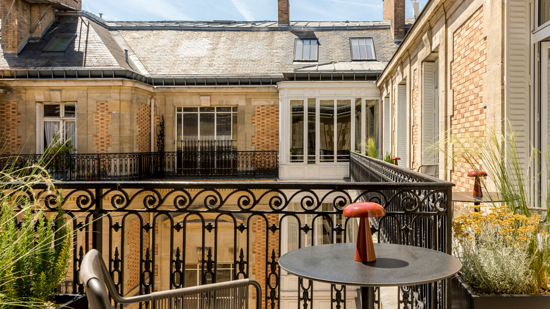 Terrazzo dell'attico di lusso Grand Armée a Parigi