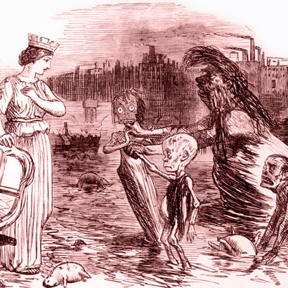 Los teóricos del miasma pensaban que el cólera era causado por partículas en el aire, que surgían de la materia en descomposición u otras fuentes orgánicas sucias