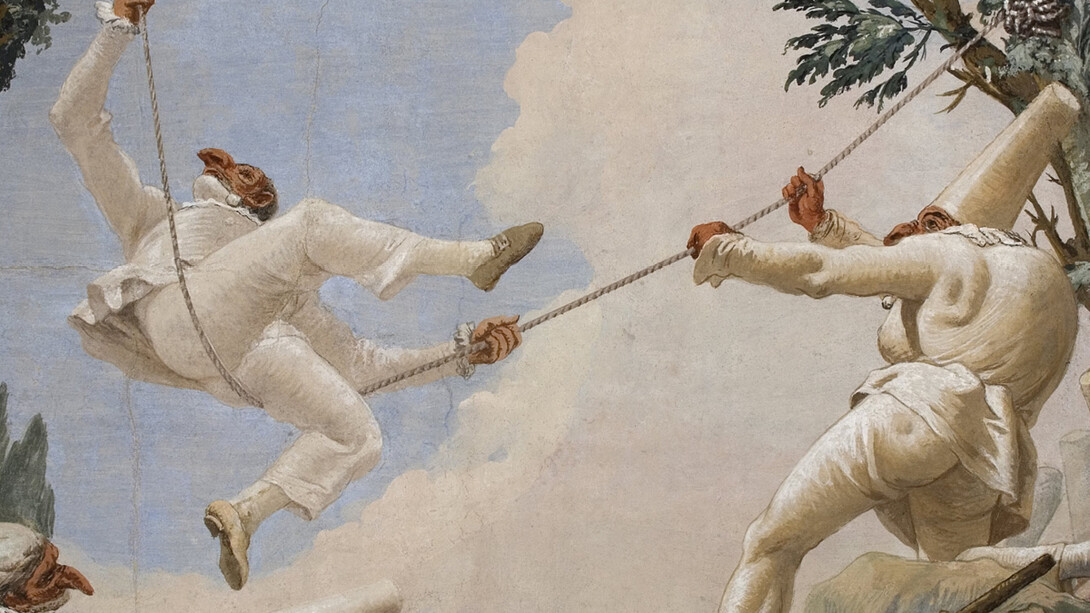 Giandomenico Tiepolo, Altalena con Pulcinella, Venezia, Ca' Rezzonico