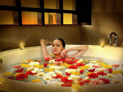Un bagno fiorito