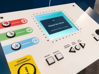 Eyes on the skies. Managing air traffic in Canada, exhibition view. Courtesy of Ingenium. The Canada Aviation and Space Museum