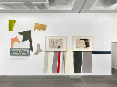 Verschiedene künstler:innen, Sammlungs­intervention von Amy Sillman, ausstellungsansicht. Mit freundlicher genehmigung des Kunstmuseum Bern