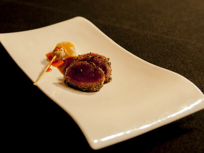 Madrid Fusión 2015. Plato de Atún rojo de Pedro Subijana. Foto Thalía Olszewski Ibáñez