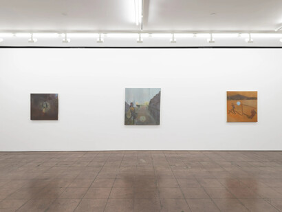 Justine Neuberger, Static from the angelic waveband, exhibition view. Courtesy of Hales Gallery