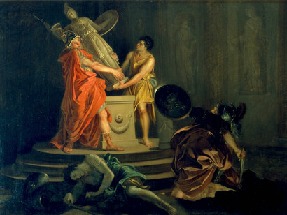 Ulisse e Diomede rubano il Palladio, Gaspare Landi, 1783 (I premio), Olio su tela, cm 97 x 146, Parma, Accademia di Belle Arti