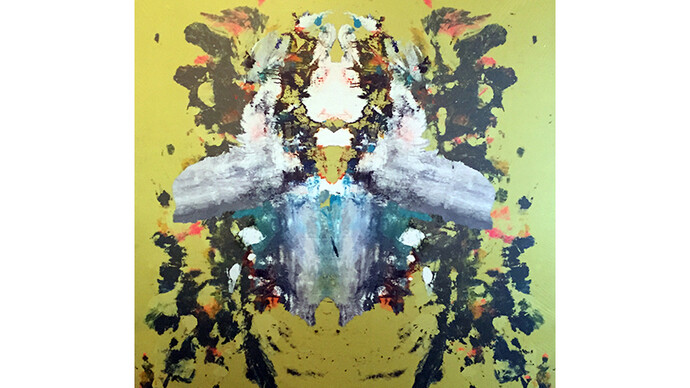 Melissa Dickenson, Incidental Contact, acrylic and polyethylene films, 72 x 60 inches