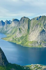 Vista aerei dei fiordi norvegesi