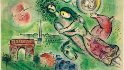 Quadro Romeu e Julieta por Marc Chagall, 1964