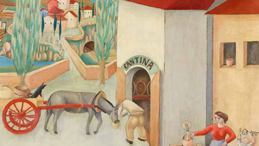 Gigiotti Zanini, "Paesaggio con carretto", (1919), Mart, Deposito Fondazione Cassa di Risparmio di Trento e Rovereto