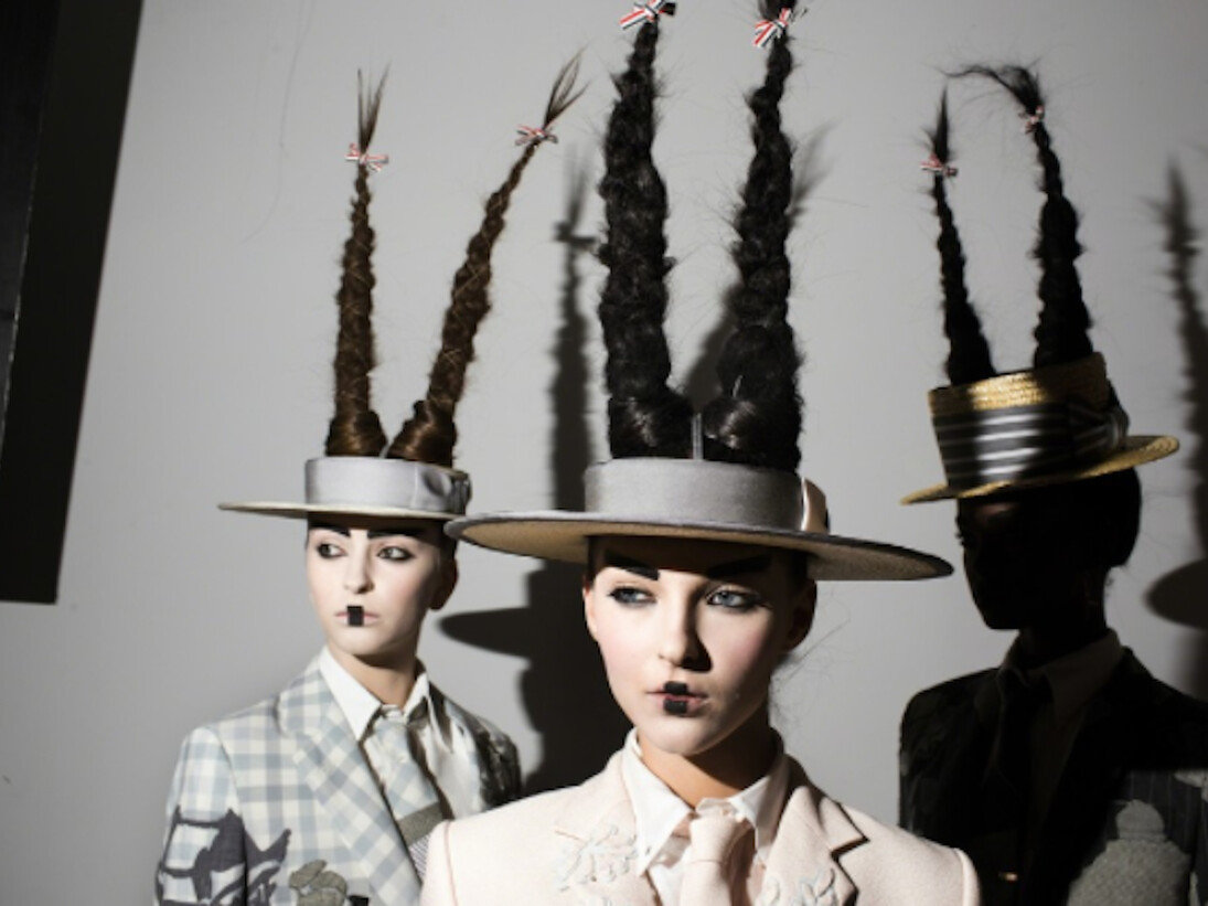 Landon Nordeman, Thom Browne (Hats and Hair), 2016. Courtesy of Spalding Nix Fine Art