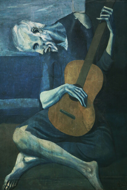 Pablo Picasso; El viejo guitarrista, 1903, Art Institute of Chicago