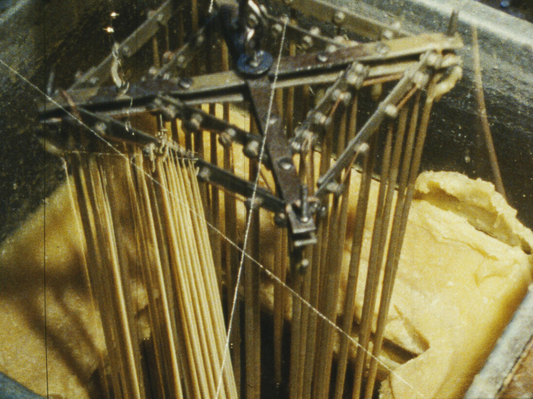 Spaghetti Tornado, 2010, 16mm film, colour, no sound, 2'47'' Produced by Brodbeck Foundation, Catania, Italy © João Maria Gusmão + Pedro Paiva
