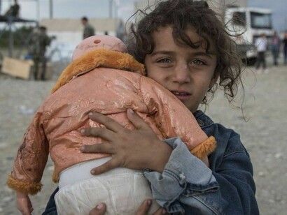 La mirada de una niña siria