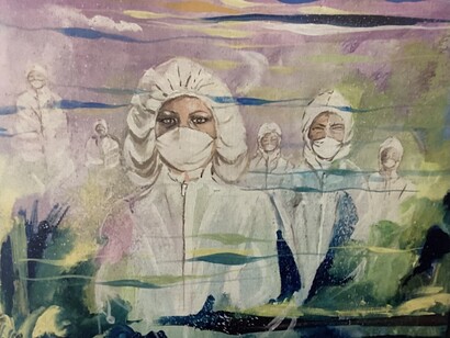 Serie Problemi contemporanei, "Ebola", tecnica mista, 55x45 cm, 2011, © Francesco Sorbini