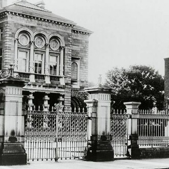 National Gallery of Ireland, Historic Façade, Merrion Square West, The National Gallery opened to the public in 1864. Photo Courtesy National Gallery of Ireland Archive