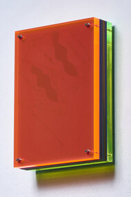 Francesco Candeloro, Linee inverse riflesse, 2019, Plexiglas, découpage and marker on paper and acetate, 29,7x21 cm (closed); 237,6x168 cm (open). Courtesy A Arte Invernizzi, Milano, ph. Lorenzo Ceretta, Vicenza
