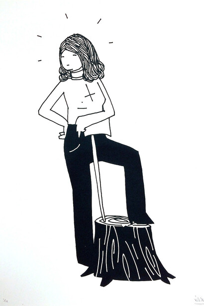 Kid Acne, “Lumberjack”, Screenprint; Artist Proof
(Edition of 10 sold out), 20in x 28in (50 x 70cm)