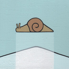 Massimo Caccia, Senza Titolo, Smalto su tela, 15 x 15 cm, 2015