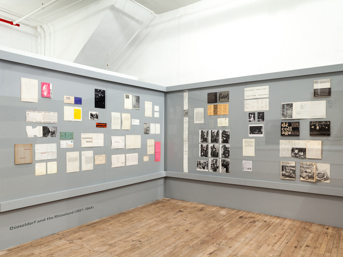 Installation view of the section “Düsseldorf and the Rhineland (1957–1964)” from Living with Pop. A Reproduction of Capitalist Realism, Artists Space, 2014.