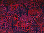 Bas Relief, 1968, Image dimensions: 768px  x  615px, Larsen Design Studio, Jack Lenor Larsen, Cotton velvet; resist dyed, Indigo dyed, printed, hand blocked. Photo: Eva Heyd