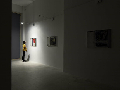 Franco Vaccari, Migrazione del reale, 2020, installation view, P420, Bologna, foto C. Favero