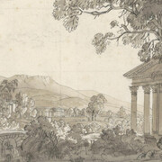Joseph Rebell (1787–1828), Ideallandschaft mit Tempeln, 1807