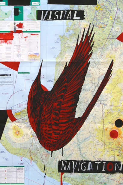 Navigation Map, 2014, New Zealand, Shane Cotton, Acrylic, 90 x 69 cm (35 ½ x 27 in)