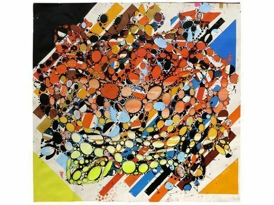 Reed Anderson, Looking Good Lady, 2014, Acrylic and collage on cut paper, 40.5 x 38.75 inches