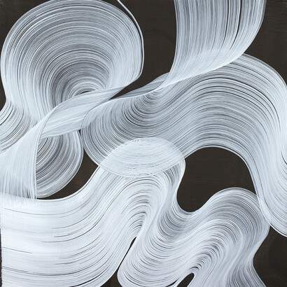 Shahla Dadsetan, "Sans titre", pigment and acrylic medium on canvas, 60 x 60 cm, 2018 © Nabil Boutros