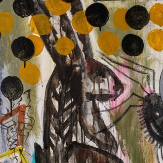 Jaune Quick-to-See Smith, Trade routes (detail), 2013. Courtesy of Philadelphia Museum of Art