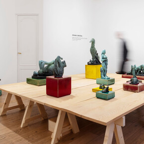 View of Johan Creten's exhibition 'How to Explain the
Sculptures to an Influencer?' at Perrotin Matignon, Paris,
2024. Photo: Tanguy Beurdeley ©Johan Creten/ADAGP,
Paris, 2024. Courtesy of the artist and Perrotin