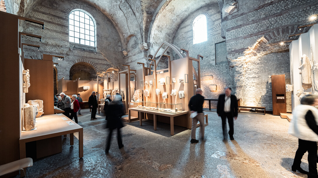 Faire parler les pierres. Sculptures médiévales de Notre-Dame, vue de l'exposition. Avec l'aimable autorisation du Musée de Cluny