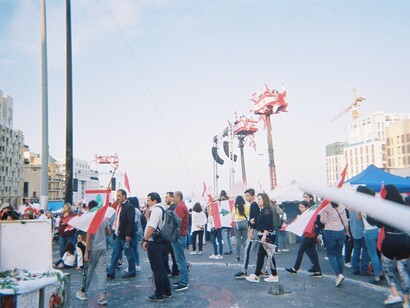 Protestos no Líbano em outubro de 2019