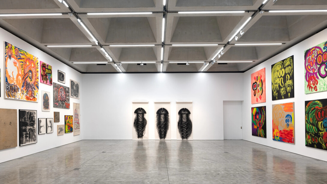 Judith Bernstein, Public fears, exhibition view. Courtesy of Paul Kasmin Gallery