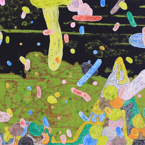 Graeme Todd, The Grips, 2015, mixed media on panel, 22.5 x 30 cm