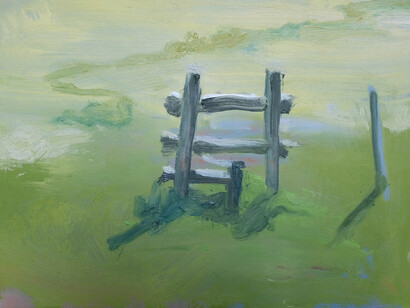 Starting Out, oil on board, 12.5 x 19 cm. Courtesy of Long & Ryle