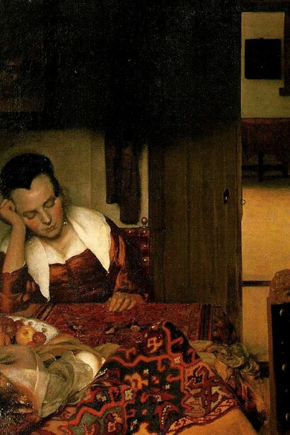 Johannes Vermeer, "Giovane donna assopita", 1656 circa, olio su tela, Metropolitan Museum of Art, New York