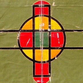 Tim Ellis, United in Different Guises CCIX (detail), 2014, Acrylic, varnish, cotton, and bulldog clips, 76 x 45 cm