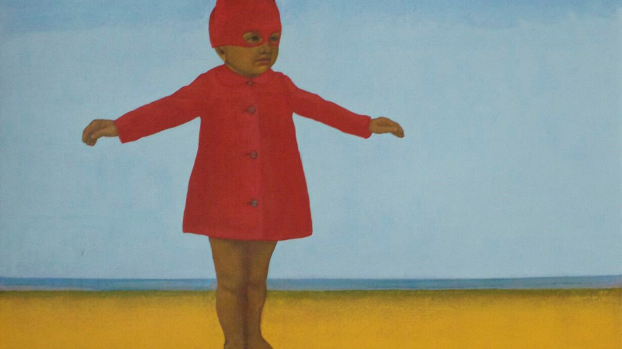 Inés Tolentino, "Disfraz de tarde", 2014, acrílico sobre canvas, 39" x 39"