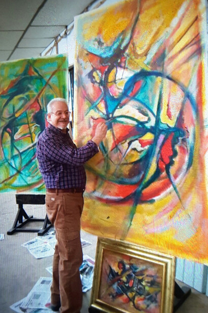 Salvo Maria Fortuna nel suo atelier